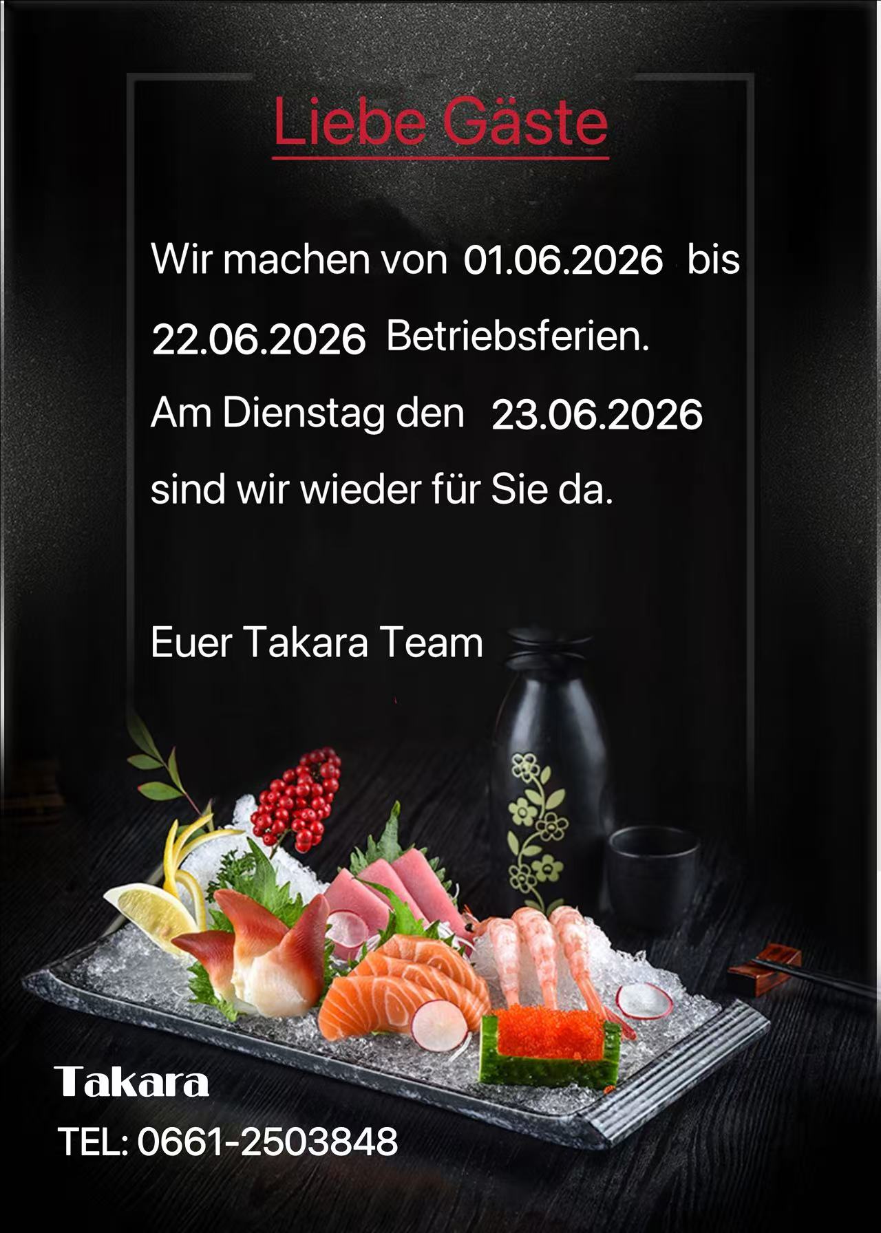 takara sushi Restaurant fulda